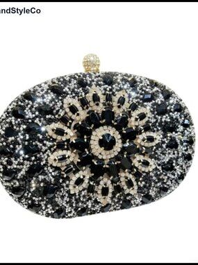 Sparkling Sunflower Evening Clutch Formal Party Handbag